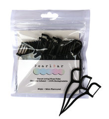 Pearlbar's Biodegradable Charcoal-Infused Floss Picks - GET A TOOTHBRUSH FREE WITH ANY FLOSS PICK PURCHASE UNTIL THE 16TH SEPTEMBER!!!